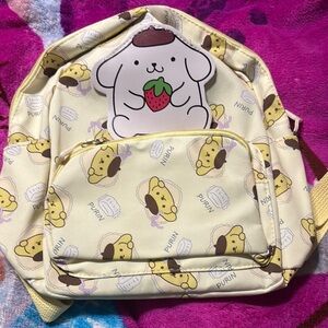 Source Unknown Cream and Brown Kids Backpack